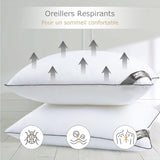 Poduszka Bedstory, 50 x 70 cm, 2 sztuki, odporna na ugryzienia, oddychająca potem, hipoalergiczna, wypełnienie: 100% włókno poliestrowe, wyjątkowo wygodny i miękki komfort oraz doskonałe wsparcie Poduszki standardowe Naty Shop