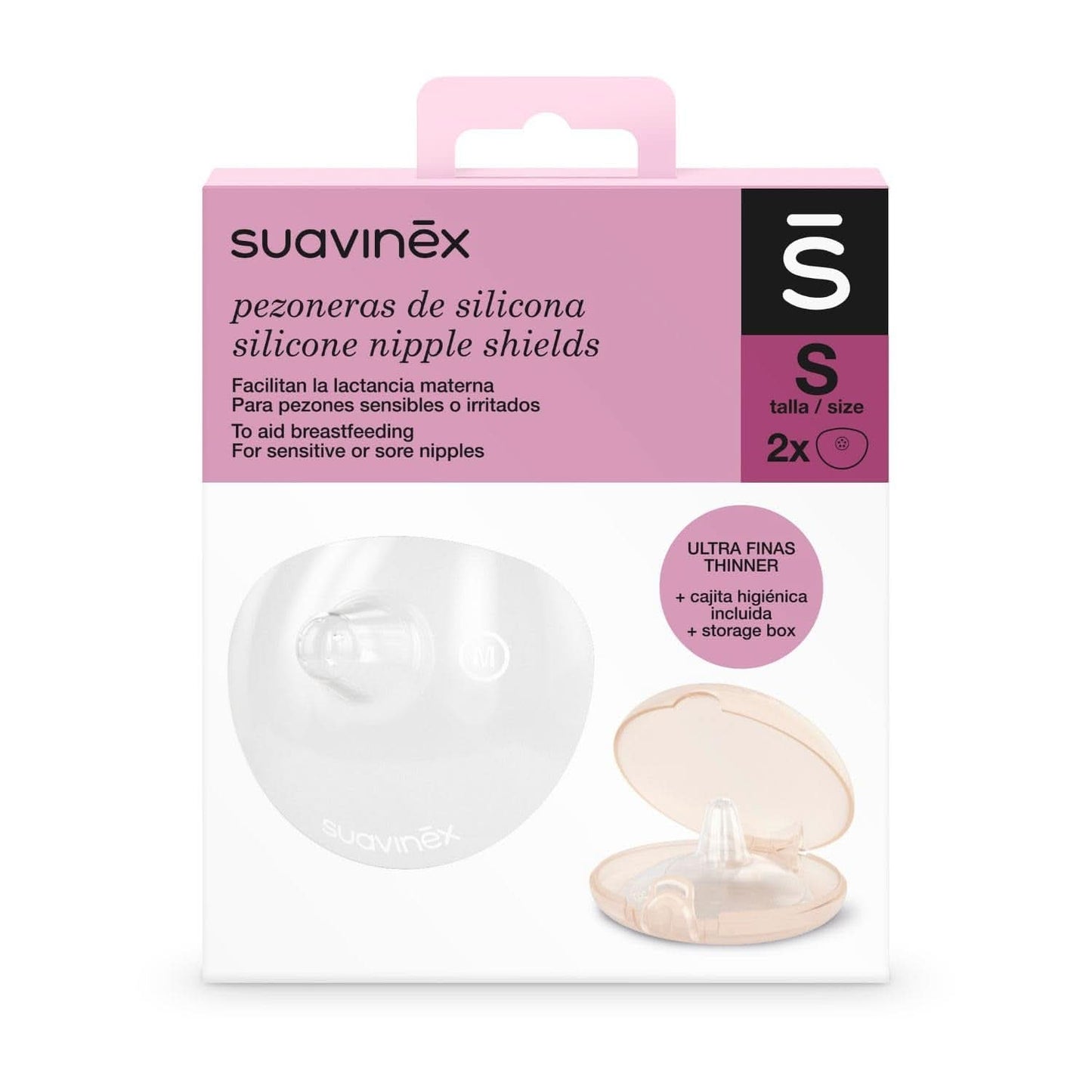 Suavinex Brustpolster Aus Silikon, Größe S, 2 Stück Akcesoria Żywność i karmienie piersią Sklep Bebe Naty
