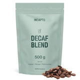 Incapto Ganze Entkofeinierte Kaffeebohnen | Ohne Chemikalien | Mischung aus 100% Arabica-Kaffee aus Brasilien | Ungemahlen Espresso Bohnen | Kawa bezkofeinowa Swiss Water, opakowanie 500g