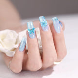 YICH Charms do paznokci Nägel Charms 50 sztuk 3D kwiaty + 50 sztuk 3D Schmetterling, letni zestaw Nägel Deko Schmetterling/kwiaty Nail Art Nailart
