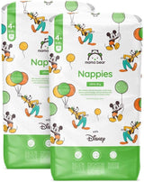 Marka Amazon: pieluszki Mama Bear Disney Ultra Dry, rozmiar 3 (4–9 kg) – pudełko miesięczne, białe, 172 szt. (2 opakowania po 86 szt.)