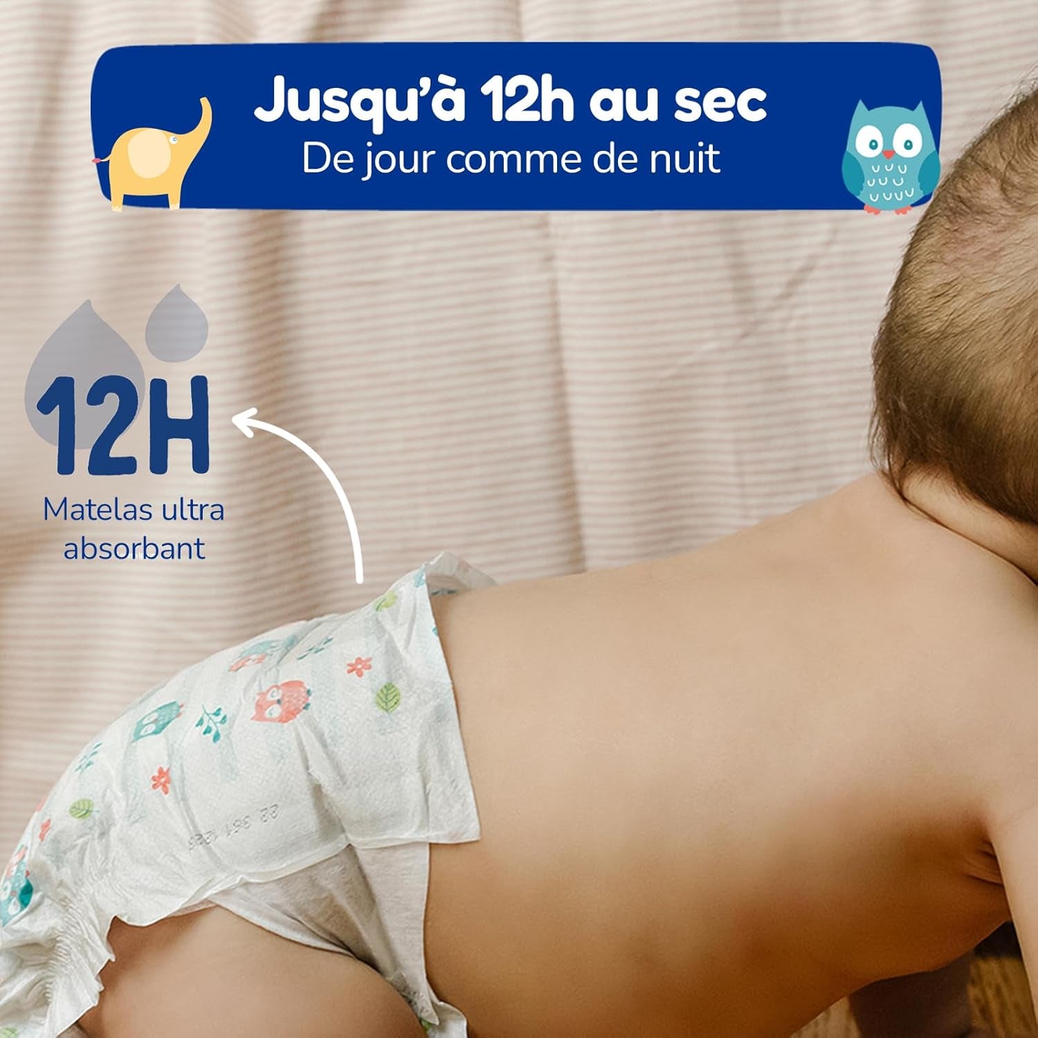 - Rozmiar pieluszki 4+ 9-20 kg – Ökologische Babywaidern – natürliche Babypflege, hipoallergen, ohne Parfüm und auslaufsicher – hermestellung we Francji – 126 pieluszek jednorazowych – 1 miesiąc