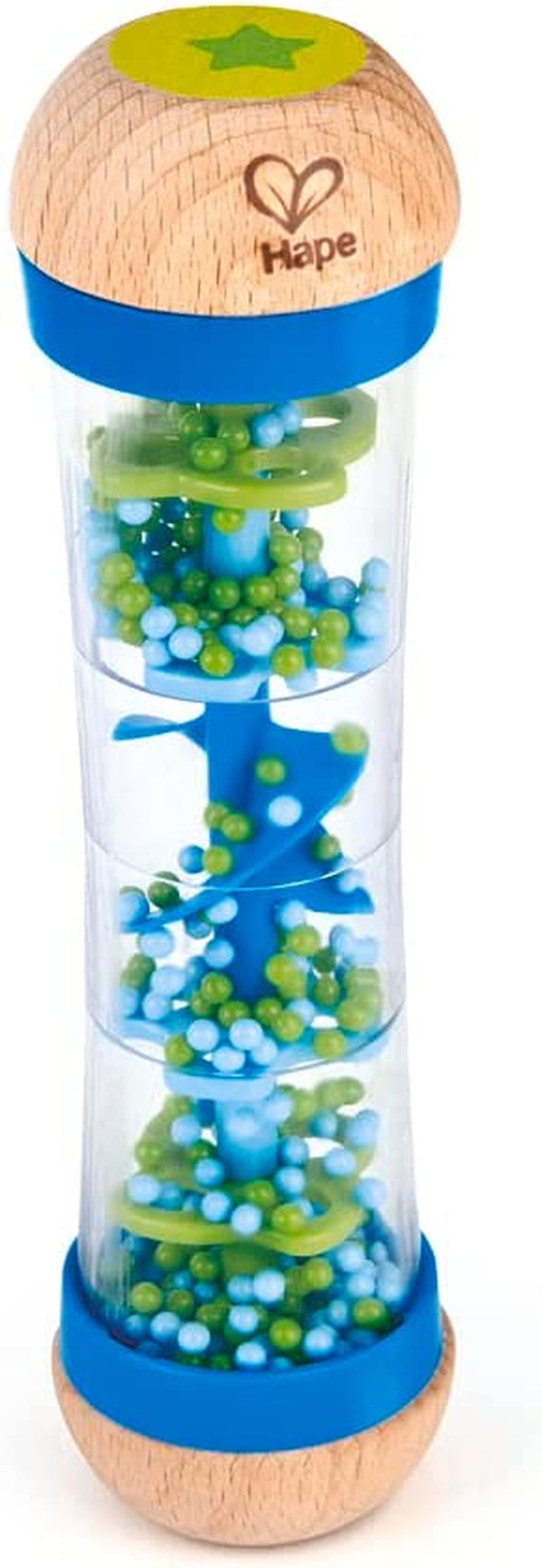 Hape zaklinacz deszczu | mini zabawka muzyczna z drewnianymi dzwoneczkami, niebieska Bebe Toys Naty Shop Blue