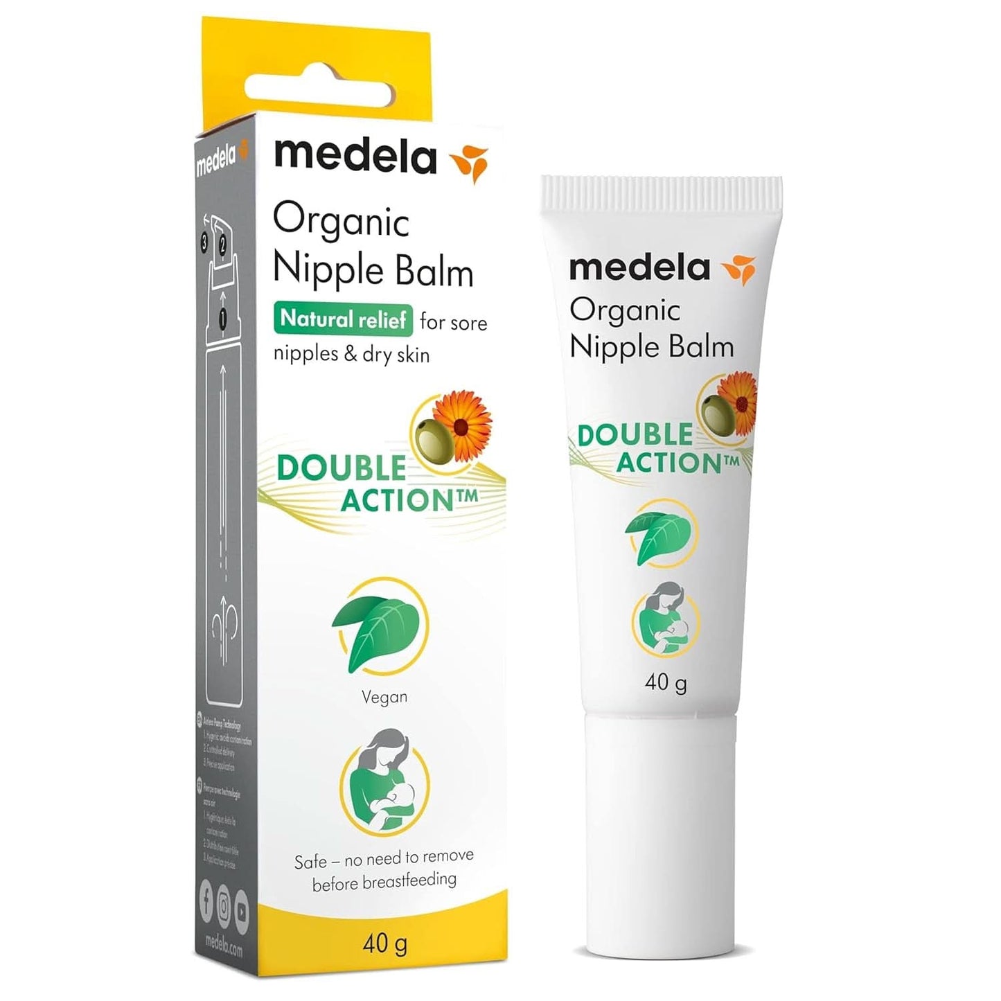 Medela Bio-Brustwarzenbalsm – Beruhigend Und Pflegend Für Stillende Mütter – Hergestellt Aus Naturichen, Sicheren Inhaltsstoffen – Linderung Bei Beanspruchten Brustwarzen – Artykuły poporodowe 40 G Akcesoria Żywność i karmienie piersią Baby Naty Shop Bio Brustwarzencreme 40G