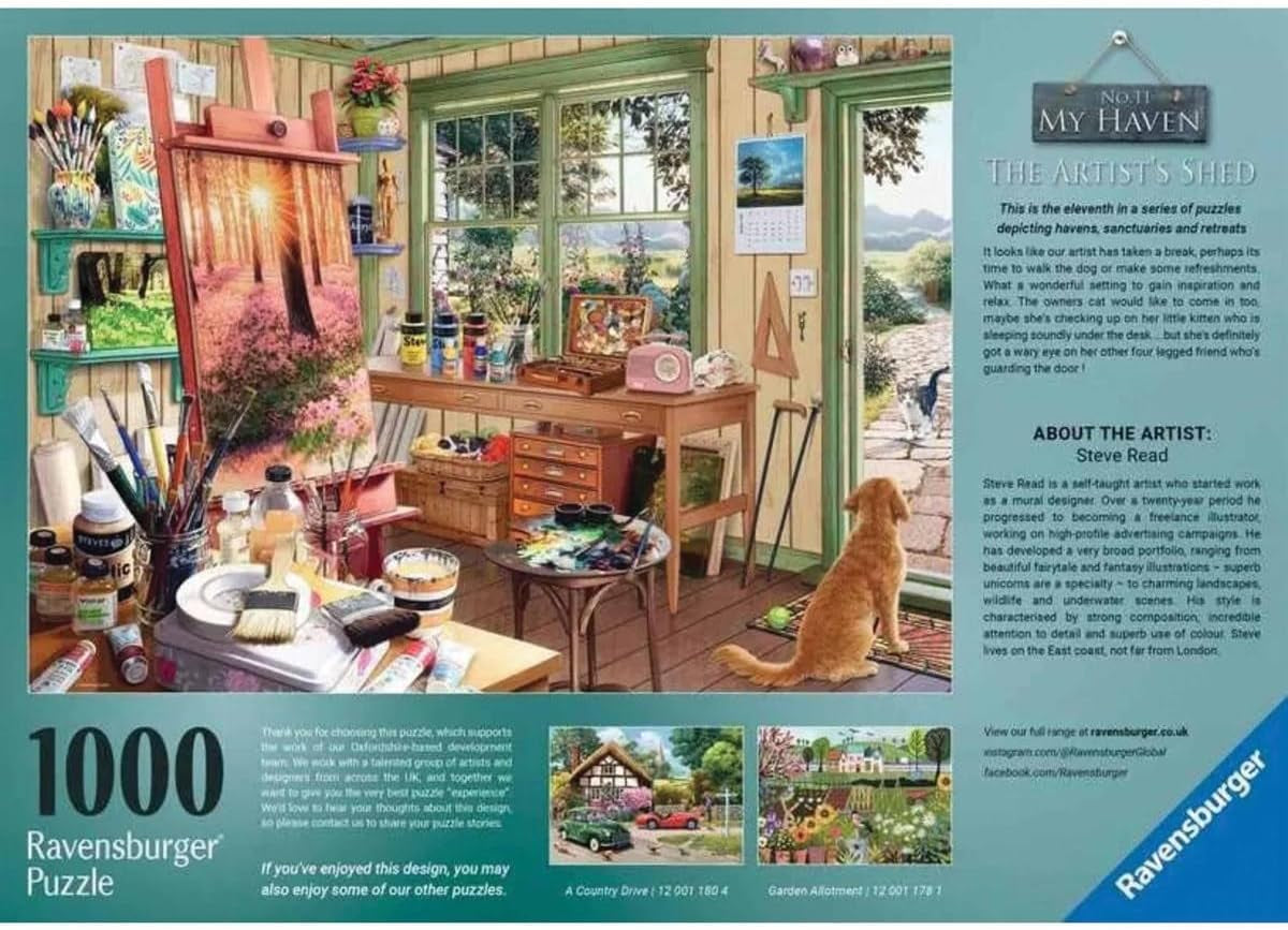 Ravensburger Puzzle 1000 elementów - Moje schronienie: magazyn artysty Puzzle Naty Shop