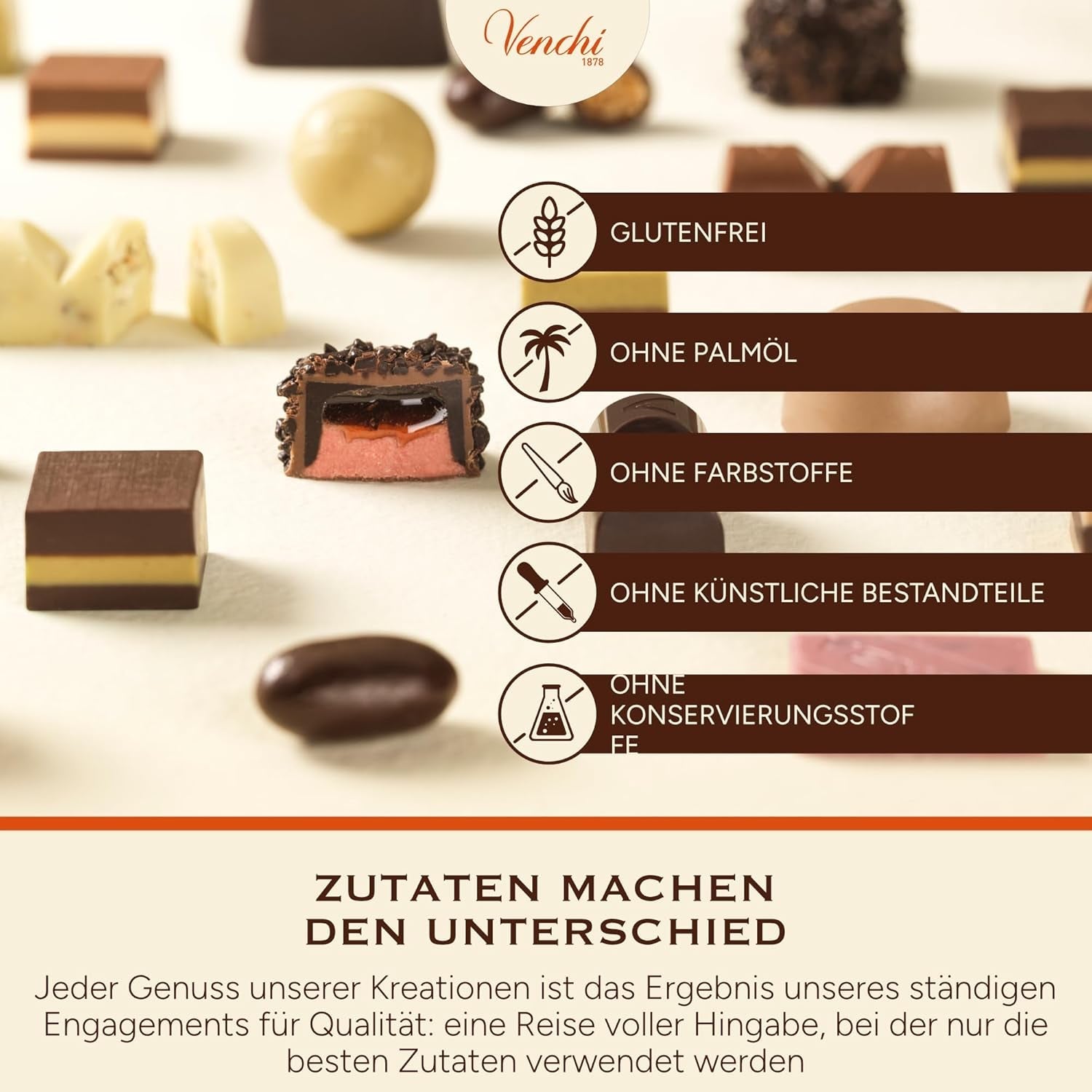 Venchi – Granblend Extra Black 75% BEZ dodatku cukru, 1 kg – BEZ sztucznych słodzików – Bezglutenowe – Wegańskie