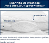 Poduszka Irisette Noblesse - Made in Germany - Poduszka ze zdejmowanym pokrowcem wykonana z czystej bawełny, 80 X 80 cm, poduszki z certyfikatem Oeko-Tex Naty Shop