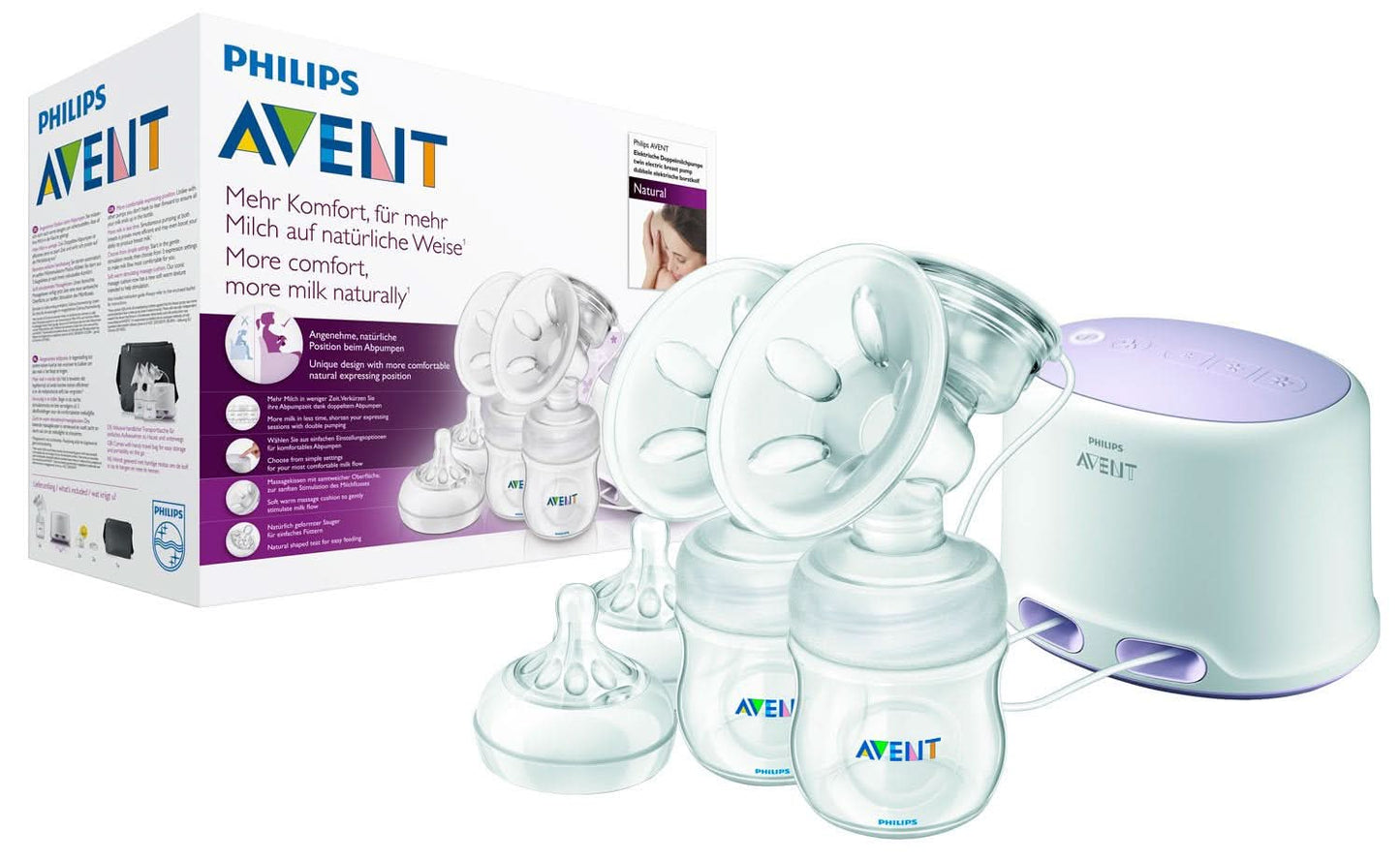 Podwójny laktator elektryczny Philips Avent SCF334/02 Akcesoria Żywność i karmienie piersią Sklep Bebe Naty