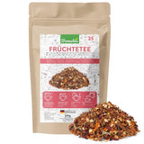 Herbata Owocowa – 100g Aromatyzowana mieszanka owocowa z jabłkiem, hibiskusem i cynamonem – torebka Ziplock, ok. 25 filiżanek – Bez dodatków, pakowane w Niemczech