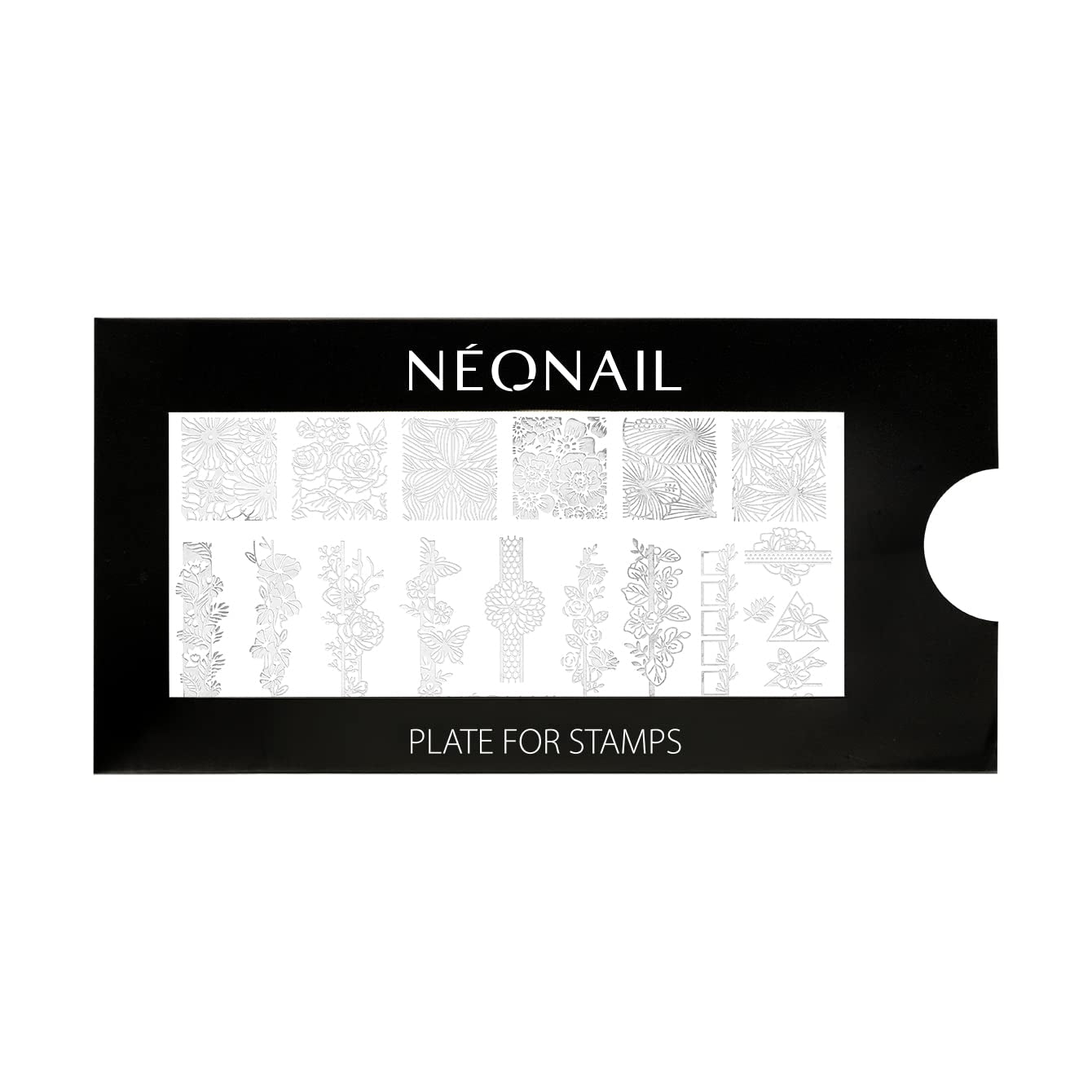 NÉONAIL Nagel Stempel Mit Schaber - Nägel Selber Machen - Stempel do zdobienia paznokci - Nageldesign Für Nagel Schablone - French Nails Stempel - Silikon Nagelstempel