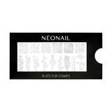 NÉONAIL Nagel Stempel Mit Schaber - Nägel Selber Machen - Stempel do zdobienia paznokci - Nageldesign Für Nagel Schablone - French Nails Stempel - Silikon Nagelstempel