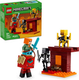 LEGO Minecraft Pojedynek lawowy w głębinach, zabawka dla fanów gier wideo, forteca z minifigurkami, w tym Alexem, szkieletem Witherem, Lohe i Striderem, prezent dla dziewcząt i chłopców w wieku 6 lat 21266 Zestawy do budowania Besuche den LEGO-Store Default Title