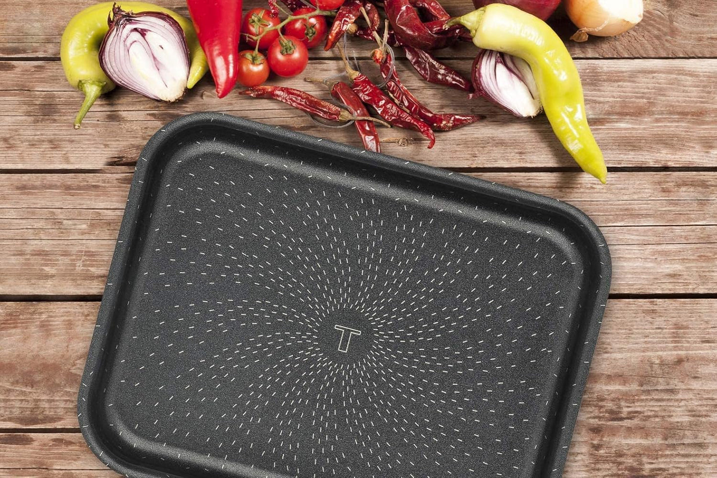 Tefal J1600502 Success Flach Mini Backofen Aluminium Schwarz 19X25 X 4,2 Cm Formy i blachy do pieczenia Naty Shop