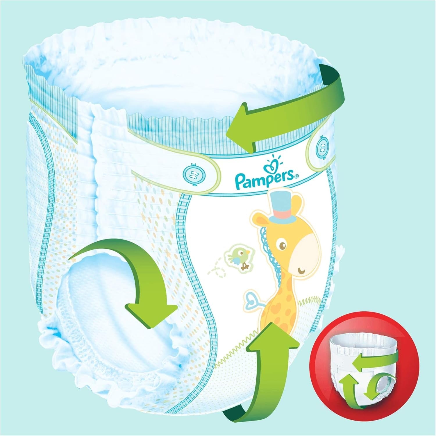 Pampers (stara wersja), majtki, rozmiar 4, 9kg-15kg, trzy opakowania (1 x 88 pieluszek)