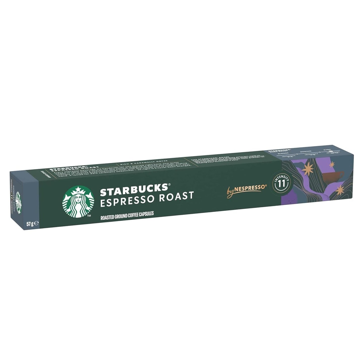 STARBUCKS Espresso Roast marki Nespresso, Dunkle Röstung, Kaffeekapseln 10 x 10 (100 Kapseln)