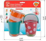 Hape Zestaw kolorowych wiader | Trzyczęściowa zabawka do kąpieli z kołem wodnym dla maluchów, wielokolorowa Jucarii Bebe Naty Shop