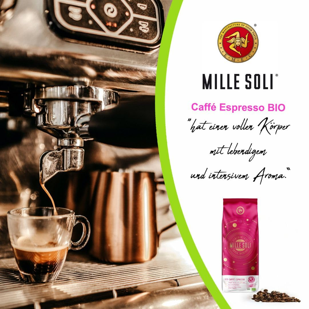 Organiczne ziarna espresso 500g w szczelnym pudełku po kawie - najwyższej jakości i wielokrotnego użytku - najwyższej jakości ziarna kawy palone na Sycylii