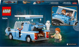 LEGO Harry Potter Latający Ford Anglia Zabawkowy samochód do zbudowania dla dzieci Prezent dla chłopców, dziewcząt i wszystkich fanów od 7. roku życia Zestaw z 2 minifigurkami, w tym Ronem Weasleyem do odgrywania ról 76424 Zestawy do budowania Besuche den LEGO-Store