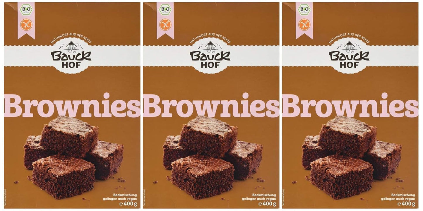 Brownies Bezglutenowe, opakowanie 3Er (3 X 400 G) - sklep Bio Naty