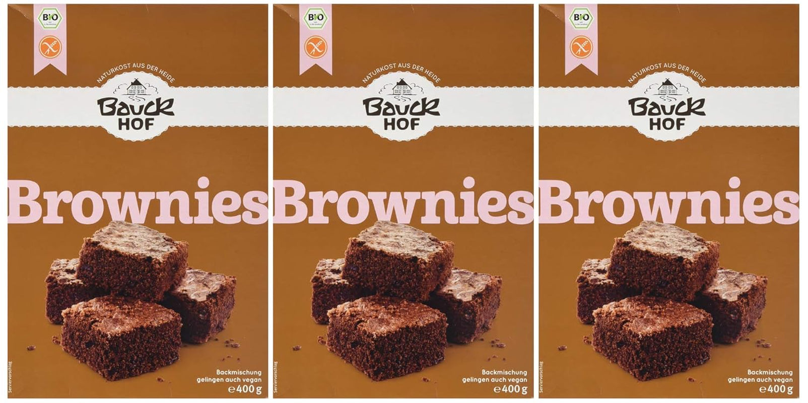 Brownies Bezglutenowe, opakowanie 3Er (3 X 400 G) - sklep Bio Naty