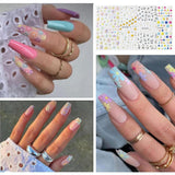 Zestaw Nagelsticker Für Einzigartiges Nageldesign, 4 Blatt Frühlingsthemen Nail Art Zubehör, Perfekt Für 3D Gel Nägel i paski żelowe UV
