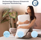 EGO HOME Poduszka Memory Foam Miękka, ergonomiczna poduszka do spania na plecach Poduszka podtrzymująca szyję z oddychającym i zmywalnym pokrowcem, certyfikat Oeko-Tex, poduszka pod szyję 75X35Cm Perne standard Naty Shop