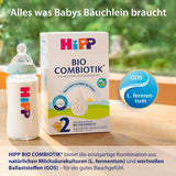 HiPP 2 Organic Combiotik (4 x 600g), mleko następne po 6 miesiącu, ze skrobią, naturalnymi kulturami kwasu mlekowego, GOS, Omega-3 (DHA, ALA), najwyższej jakości organicznej