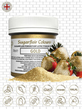 Sugarflair Pump Refill Gold - Zestaw uzupełniający barwnika spożywczego w sprayu z pompką - 25g