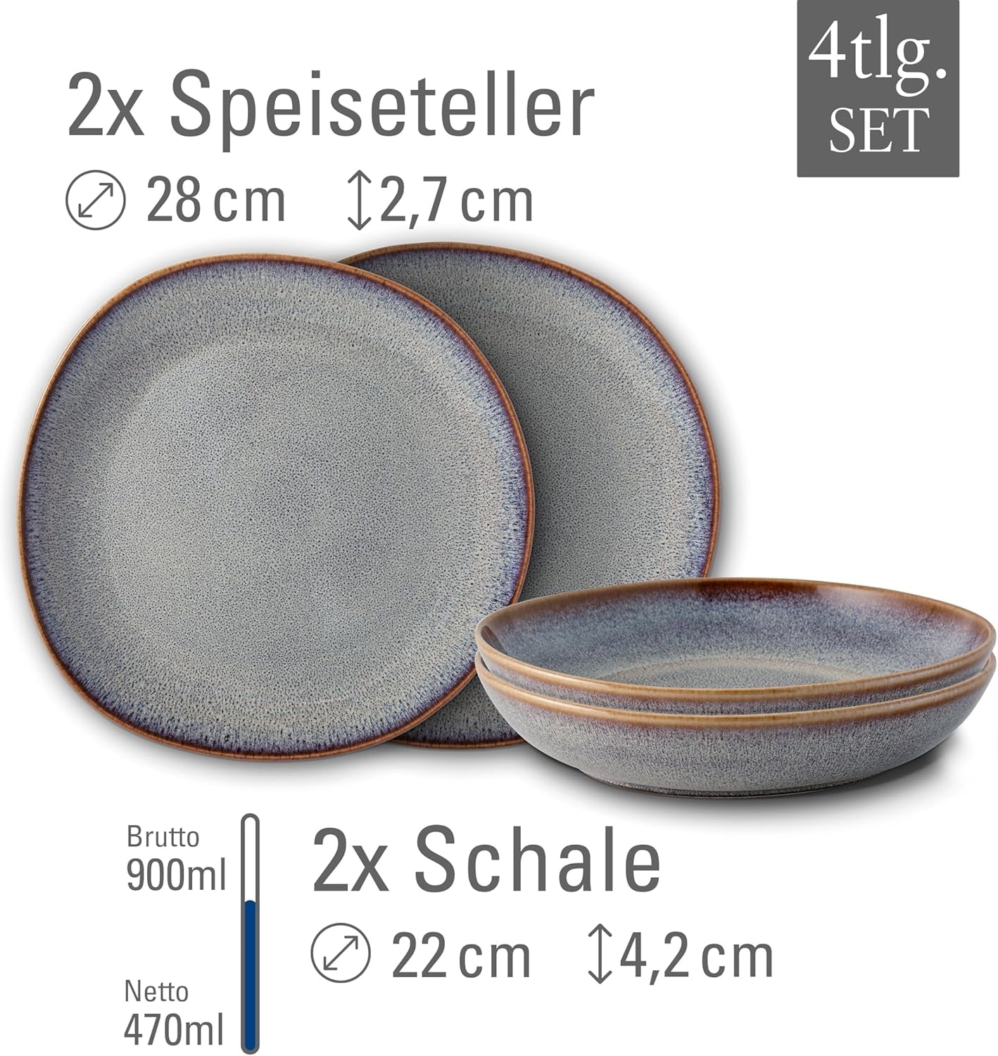 Zestaw stolików Lave w kolorze beżowym firmy Villeroy & Boch, 4 sztuki, ok.
