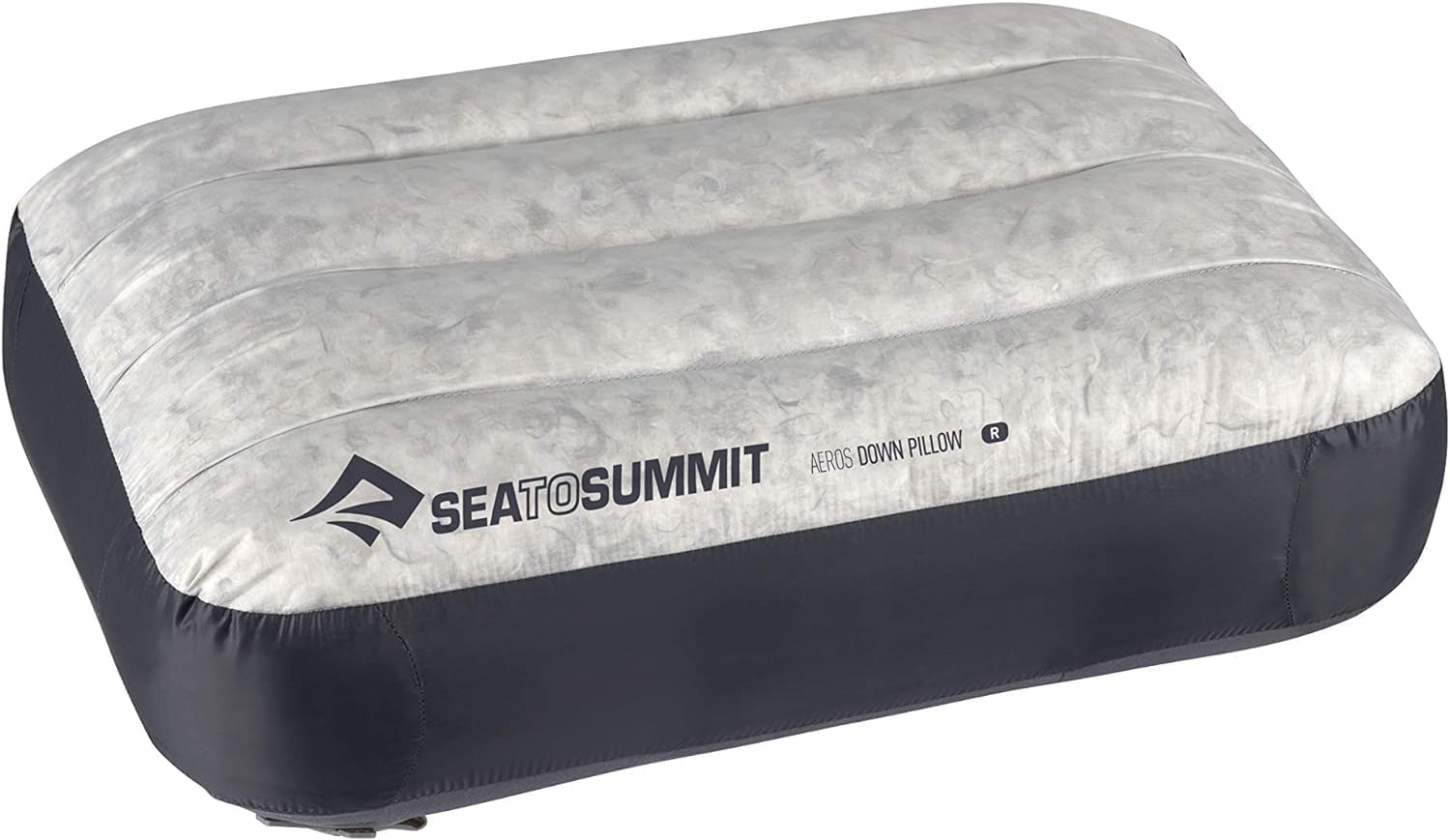 Sea to Summit - Poduszka podróżna Eros Down L - Ultralekka i nadmuchiwana - Materiał 10D - Poduszka puchowa Premium - Antypoślizgowa - Do uprawiania turystyki pieszej i kempingu - 42 x 28 x 12 cm - Szary - 95 G Poduszki podróżne Naty Shop Regular Grey