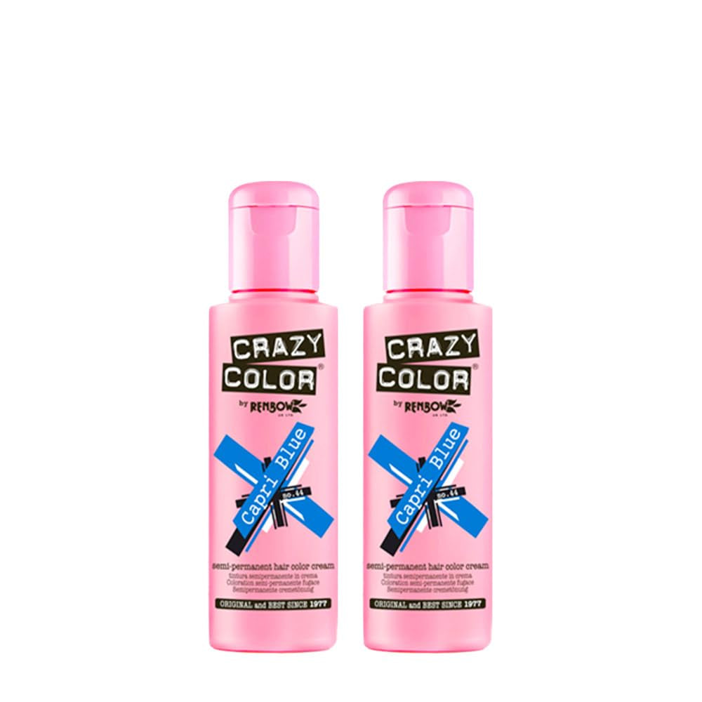 GO TOXIC Półtrwały krem koloryzujący UV do włosów, 100 ml (1 opakowanie) Naty Shop Blue farba do włosów 100 ml (1 opakowanie)