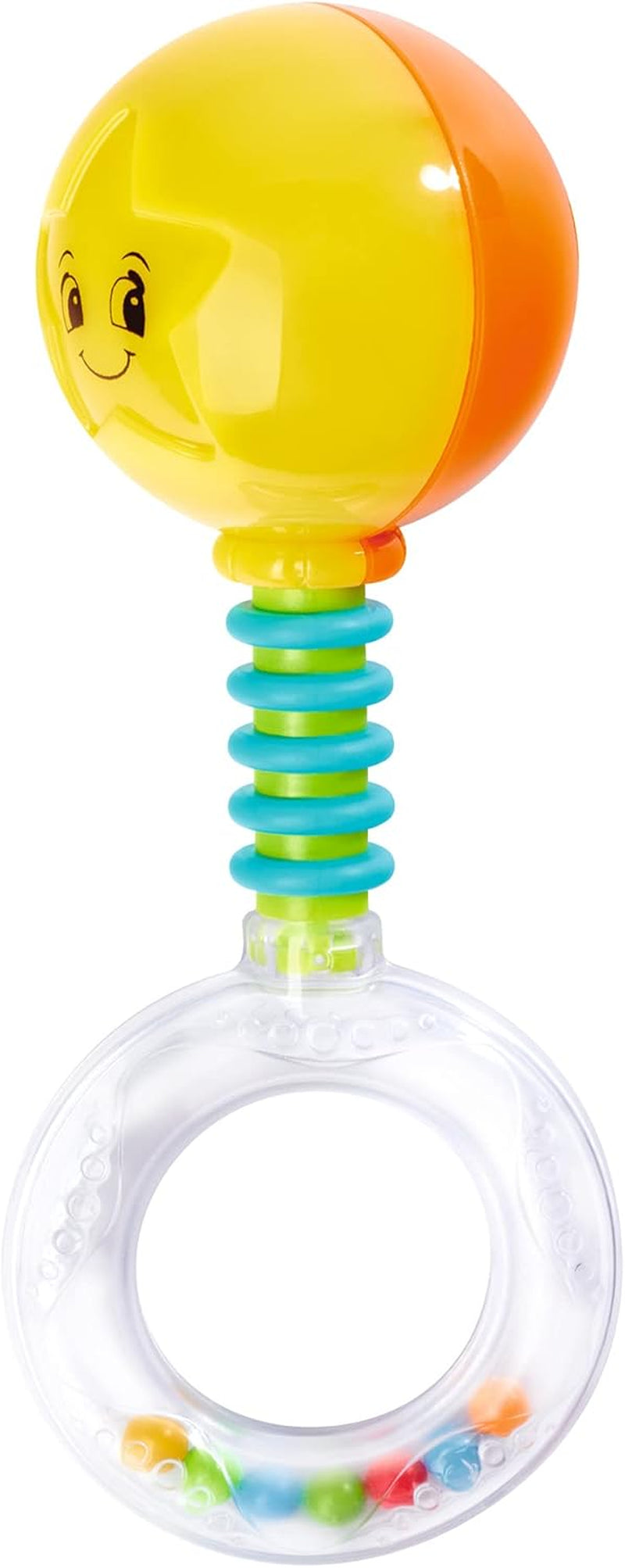 Simba 104010060 - Grzechotka ABC świecąca, zapala się po potrząśnięciu, 14cm, zabawka dla niemowląt, grzechotka dla niemowląt, pierwsze wyposażenie, od 3 miesiąca, żółta Jucarii Bebe Naty Shop