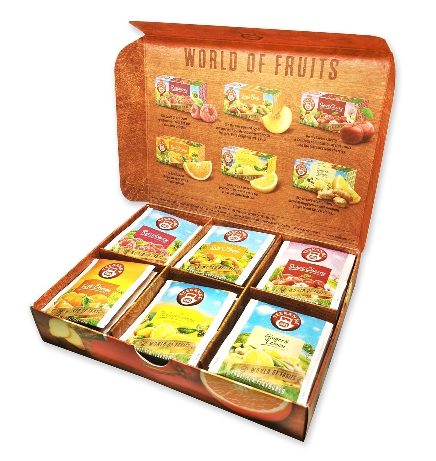 Teekanne World of Fruits (NOWA EDYCJA) - Pudełko z wyborem herbat owocowych - 6 smaków * 5 torebek