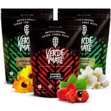 Zestaw do herbaty ziołowej Yerba Mate | Yerba Mate z ziołami | Green Mate Green Energy Guarana, Guayusa Jazmin, Sarsaparilla | Brazylijska zielona Yerba Mate | 3X500G