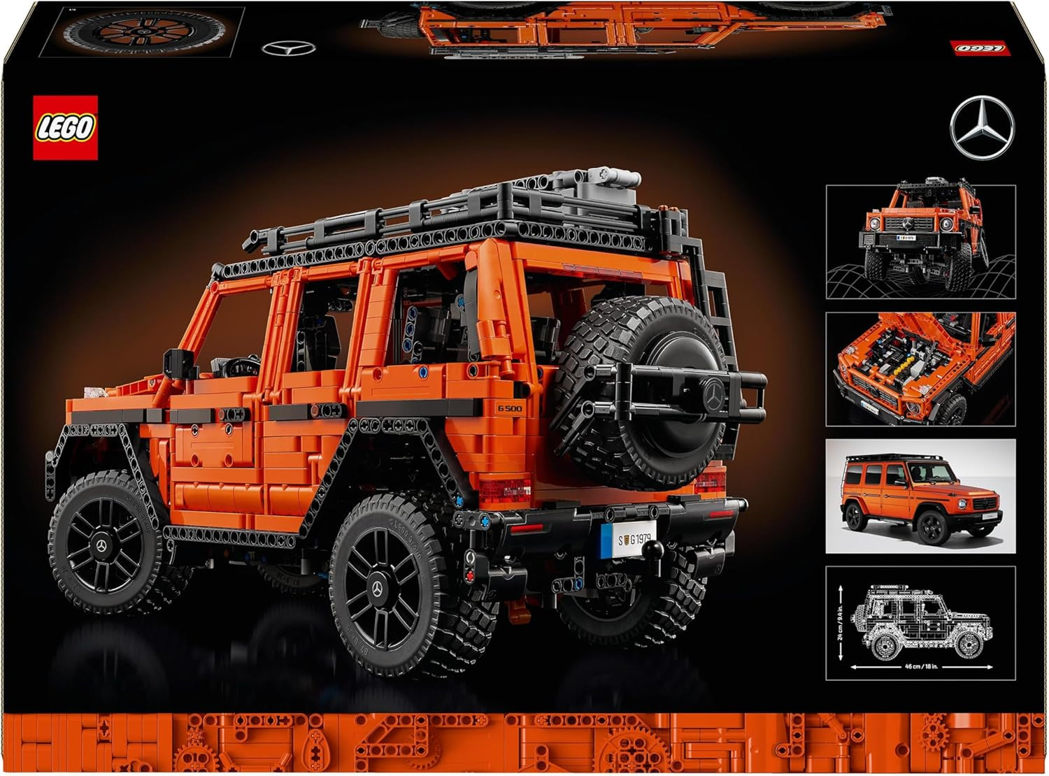 LEGO Technic Mercedes-Benz G 500 Professional Line, zestaw do budowania modelu samochodu klasy G, prezent dla dorosłych, zestaw luksusowego pojazdu terenowego, kolekcjonerski Mercedes, samochodzik zabawkowy 42177 Zestawy do budowania w sklepie LEGO