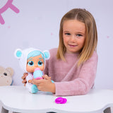 Cry Babies Loving Care Kristal Doll, Kristal Loving Care Baby Doll z 3 akcesoriami do zabawy w lekarza, opieki pielęgniarskiej, płaczu prawdziwymi łzami, zabawka dla 18-miesięcznego dziecka