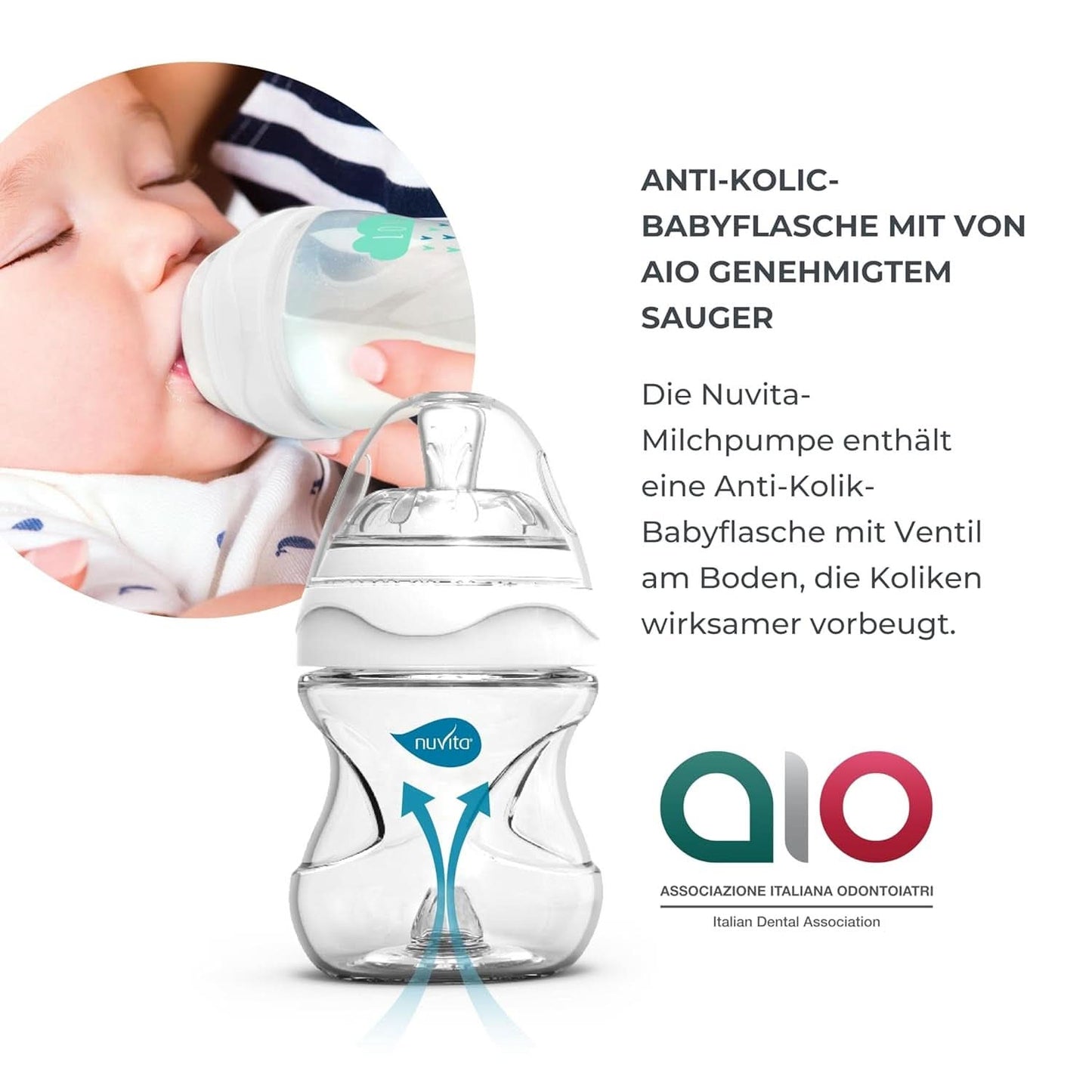 Zestaw podwójnej pompki Nuvita Efficient do Materno Smart X - 1287KDX | Kompletny zestaw akcesoriów, butelka antykolkowa zatwierdzona przez Aio Accesorii Hrana si Alattare Bebe Naty Shop