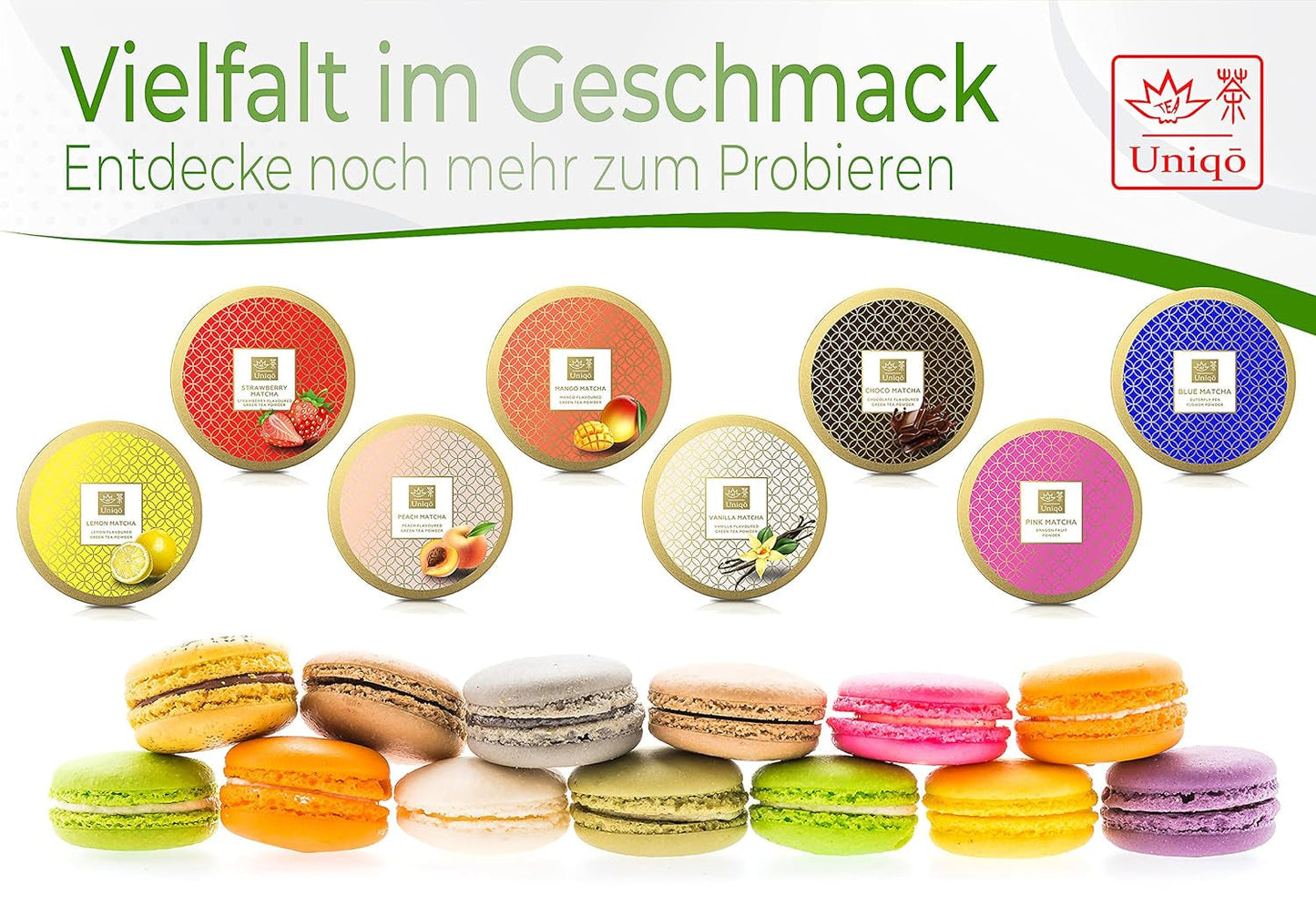 Herbata Uniqo Matcha w proszku 200 g w ekologicznym opakowaniu wielokrotnego napełniania