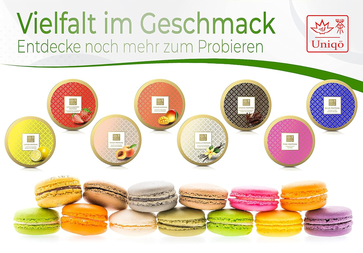 Herbata Uniqo Matcha w proszku 200 g w ekologicznym opakowaniu wielokrotnego napełniania