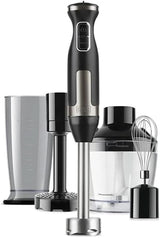 BLACK+DECKER Mikser stojący | BXHBA1500E | 1500 watów | 20 prędkości | Turbo | Edelstahl | Spritzschutz | Zawiera Pürieraufsatz, Schneebesen, Zerkleinerer Und Messbecher Kitchen Naty Shop Single 4 Zubehörteile 1500W