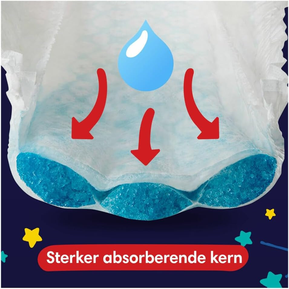 Pampers - Antypoślizgowe koszulki nocne dla niemowląt - Rozmiar 6 - Małe opakowanie - 30 sztuk - 15+ kg