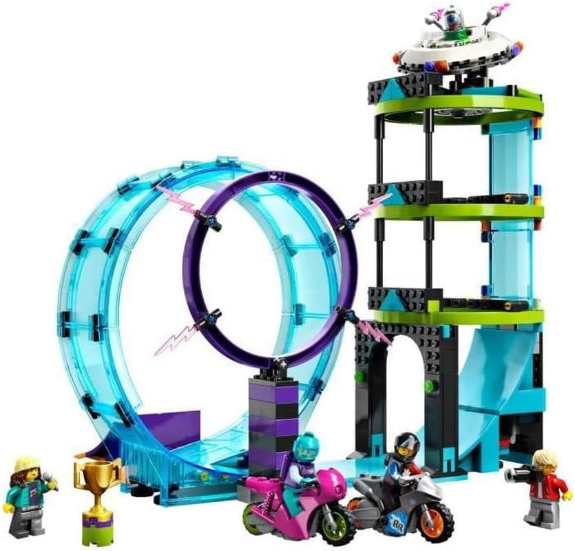 LEGO 60361 City Stuntz Ultimate Stunt Rider Challenge, akrobacje 3 w 1 dla 1 lub 2 graczy, z 2 motocyklami na kółkach dla dzieci, zestawy do budowania 2023 w sklepie LEGO