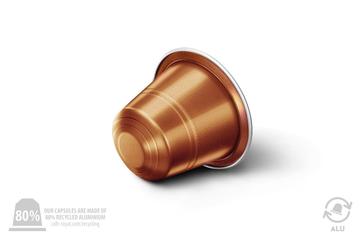 Café Royal Caramel Flavoured Kaffee – Kaffeekapseln kompatybilna z Nespresso®, kremowa, helle Röstung, 100% Arabica, Rainforest Alliance, 100 Kapseln