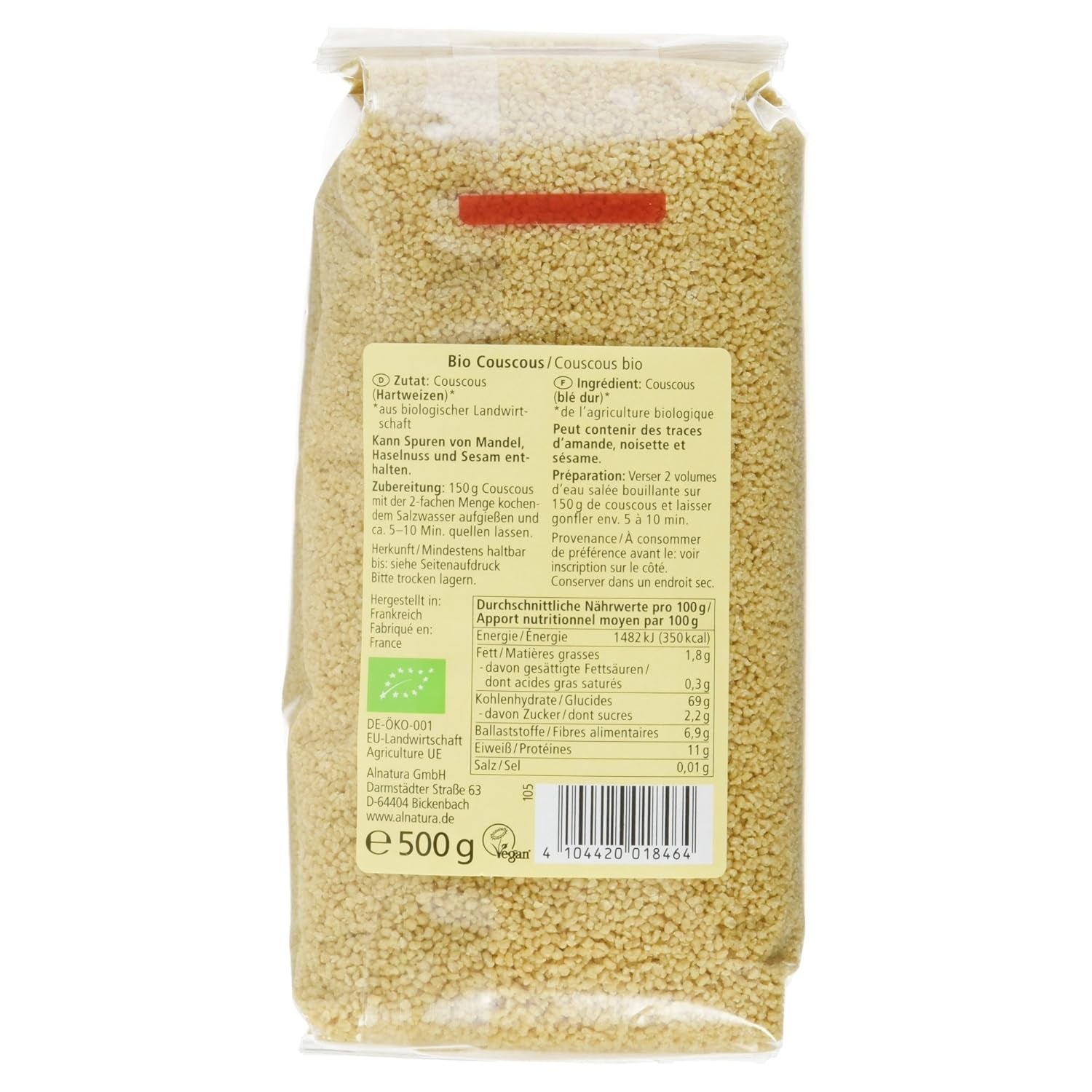 Ekologiczny kuskus zbożowy, 500g