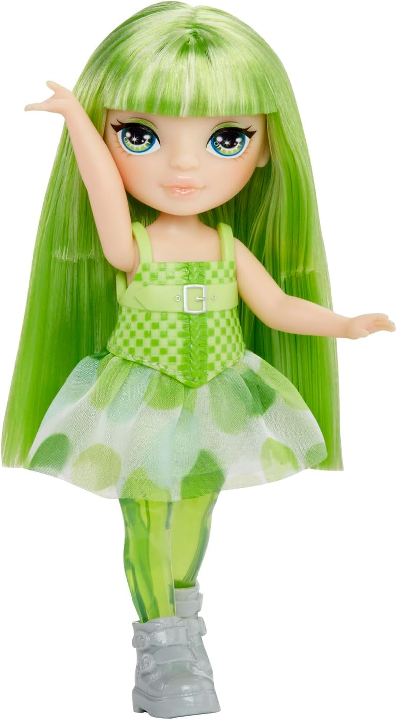 Rainbow High Littles Rainbow Fantasy Fairy and Pet - szmaragdowy, zielony - 14 cm przegubowa mała lalka fantasy smok z wymiennymi skrzydłami wróżki, słodki prezent dla dzieci w wieku 4 lat i starszych