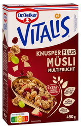 Dr. Oetker Vitalis KnusperPlus Double Chocolate: Chrupiące musli z mleczną i gorzką czekoladą, opakowanie 7 szt. (7 x 450 g)