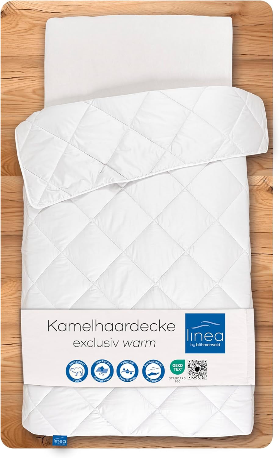 Böhmerwald Ekskluzywna kołdra, kamelowa, biała, 135 x 200 cm Kołdry i kołdry Naty Shop 135 x 200 cm
