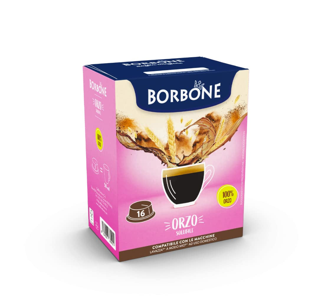 Caffè Borbone Malzkaffee - 96 Kapseln (6 Packungen mit 16 Stück) - Kompatybilny z Lavazza A Modo Mio Haushalts-Espressomaschinen