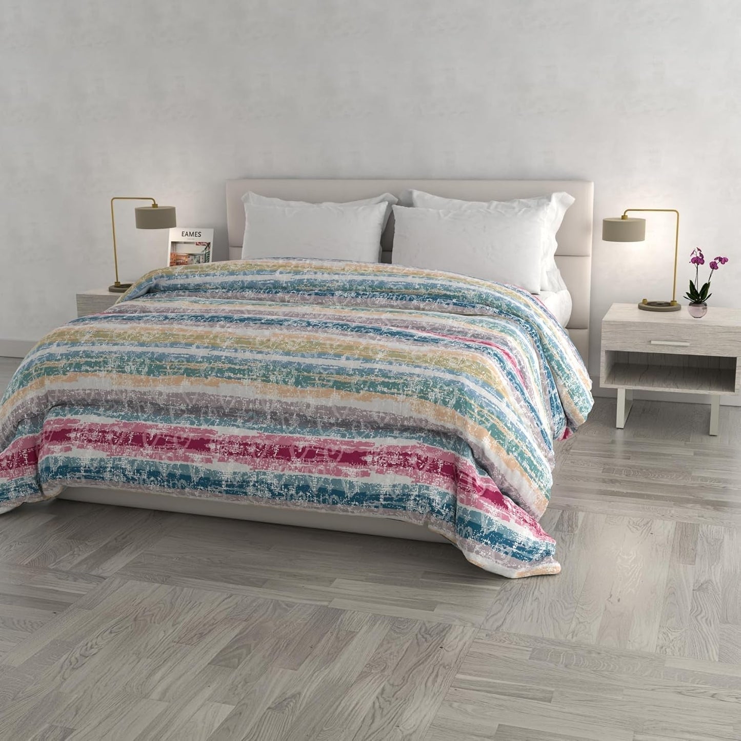 Modna kołdra zimowa Florencja 260X260Cm Kołdry i kołdry Naty Shop Linie miłości 260X260Cm