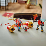 LEGO NINJAGO Mech Jeźdźca Burzy Kaia — Latający motocykl z trzema minifigurkami — Mech z ruchomą głową, rękami i nogami — Zabawka do budowania — Prezent dla chłopców i dziewcząt w wieku 7+ 71830 Zestawy do budowania Besuche den LEGO-Store
